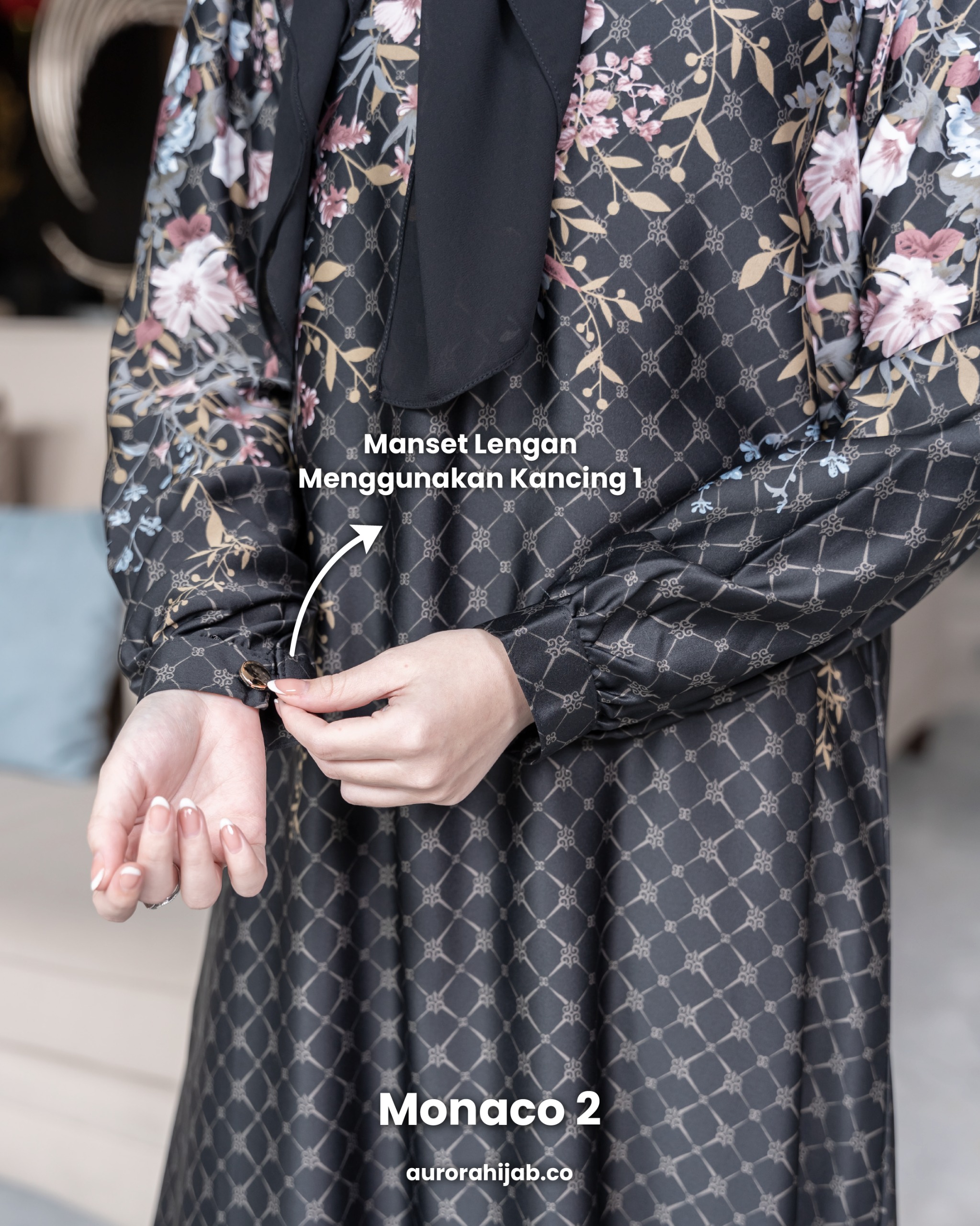 detail monaco 2 manset lengan kancing