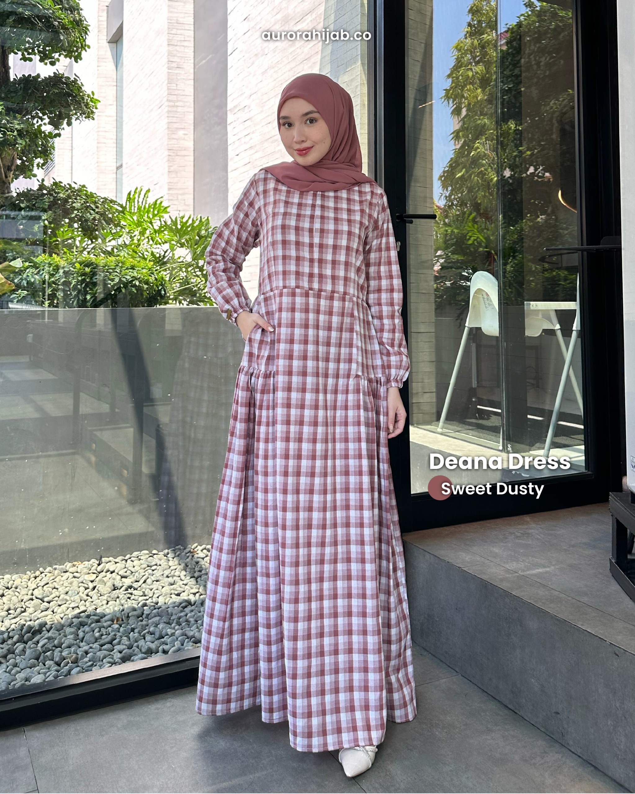 deana dress sweet dusty