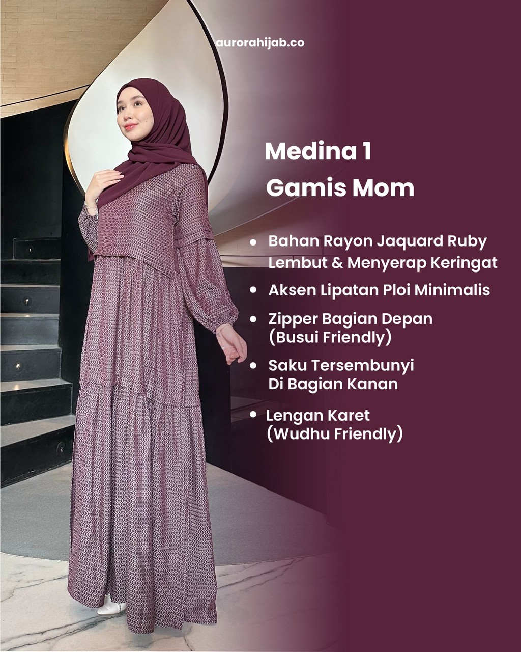 fitur medina 1 gamis mom