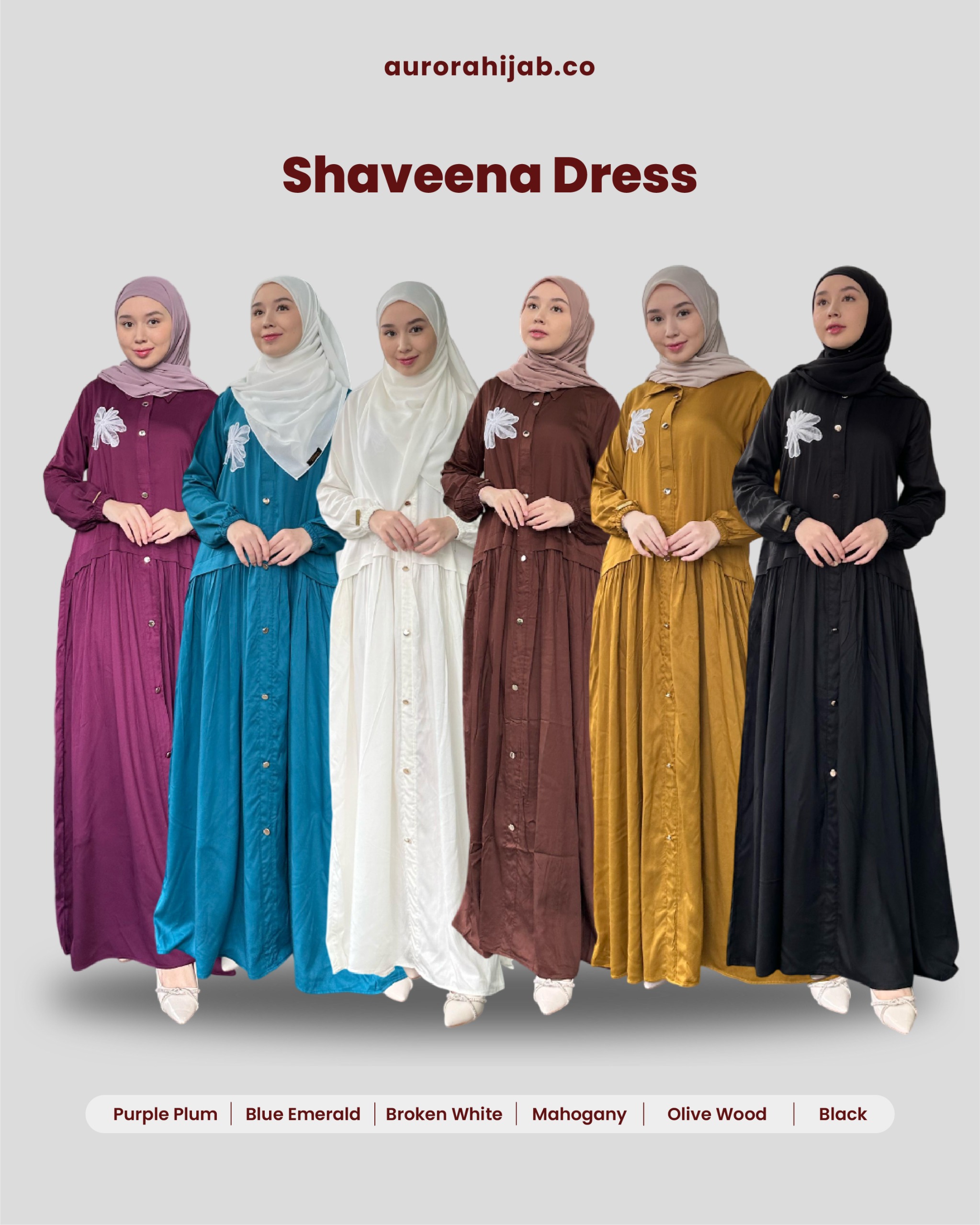 pilihan warna shaveena dress