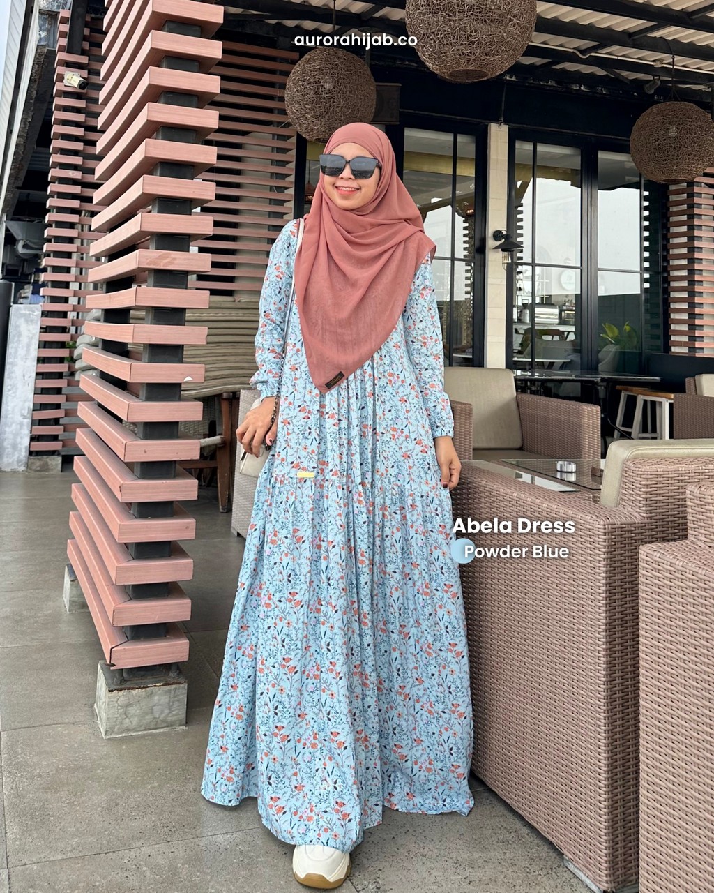 abela dress powder blue