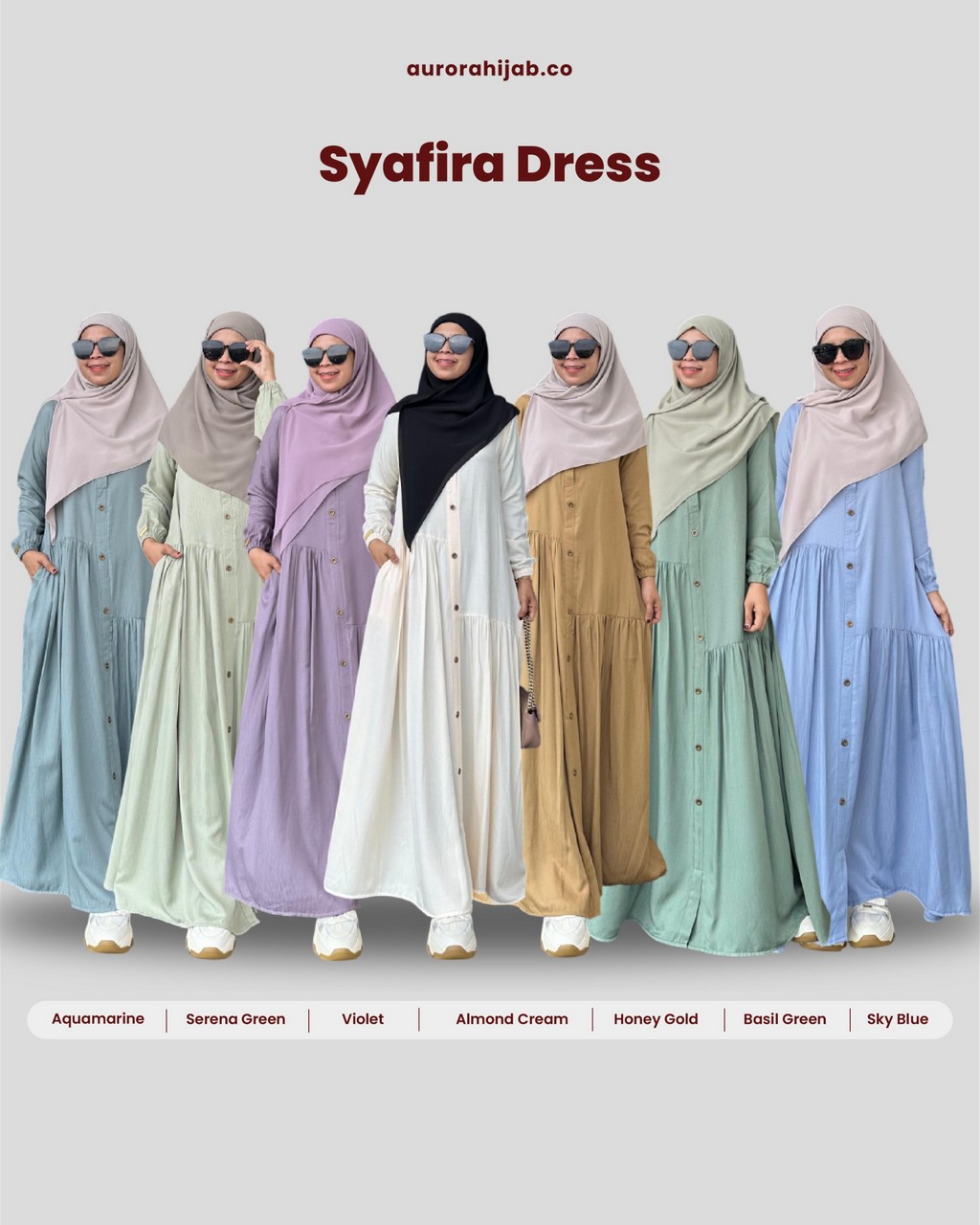pilihan warna syafira dress
