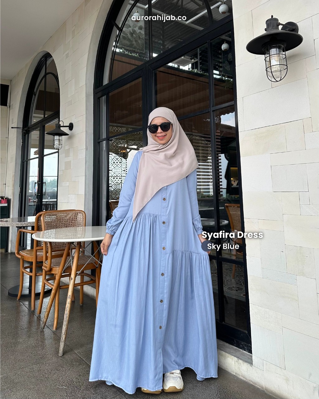 syafira dress sky blue