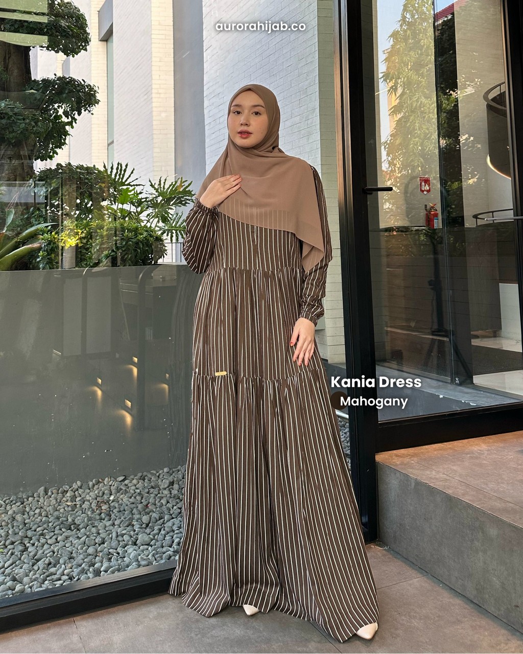 Kania Dress Mahogary