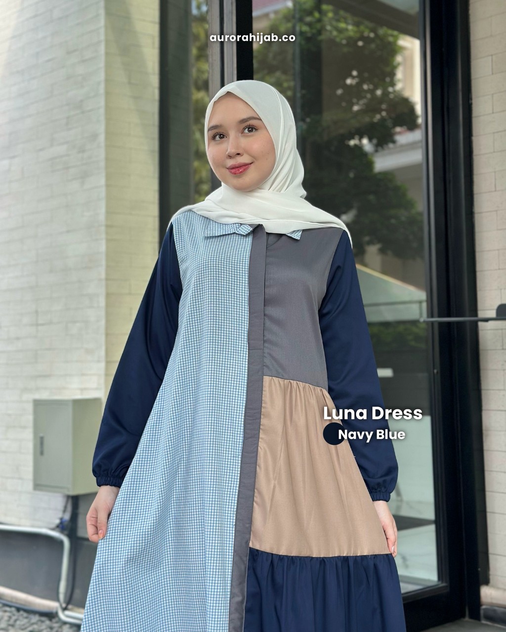 Luna dress navy blue