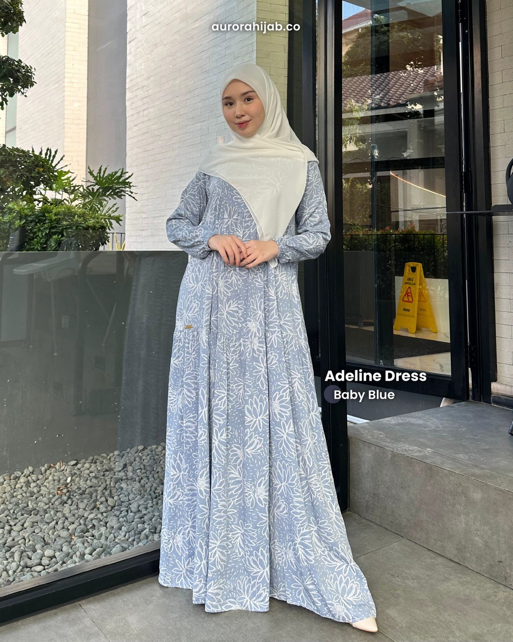 adeline dress baby blue