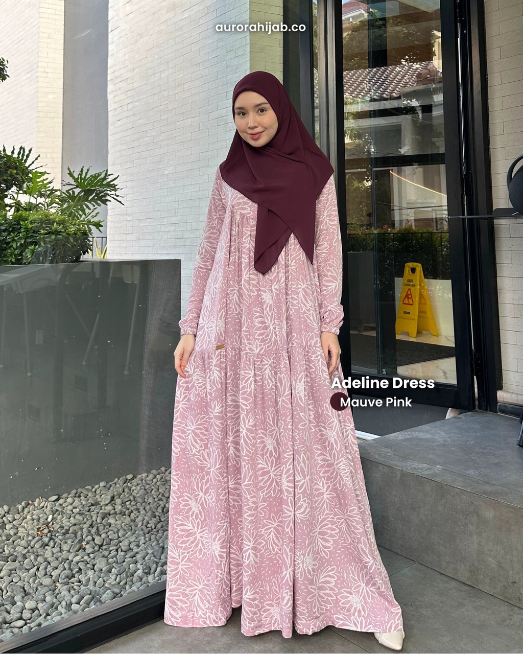 adeline dress mauve pink