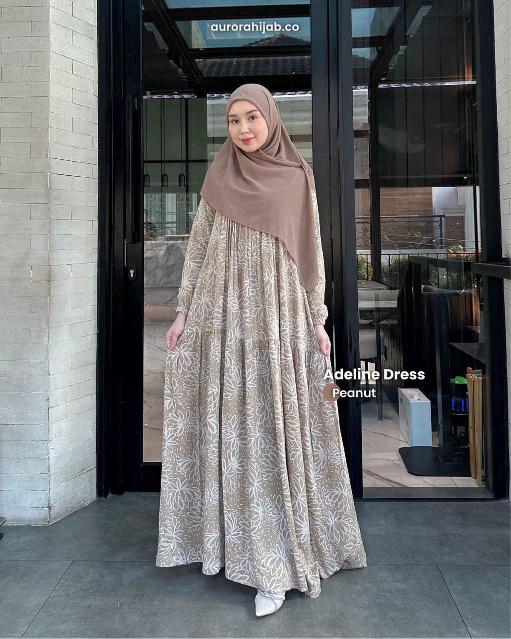 adeline dress peanut