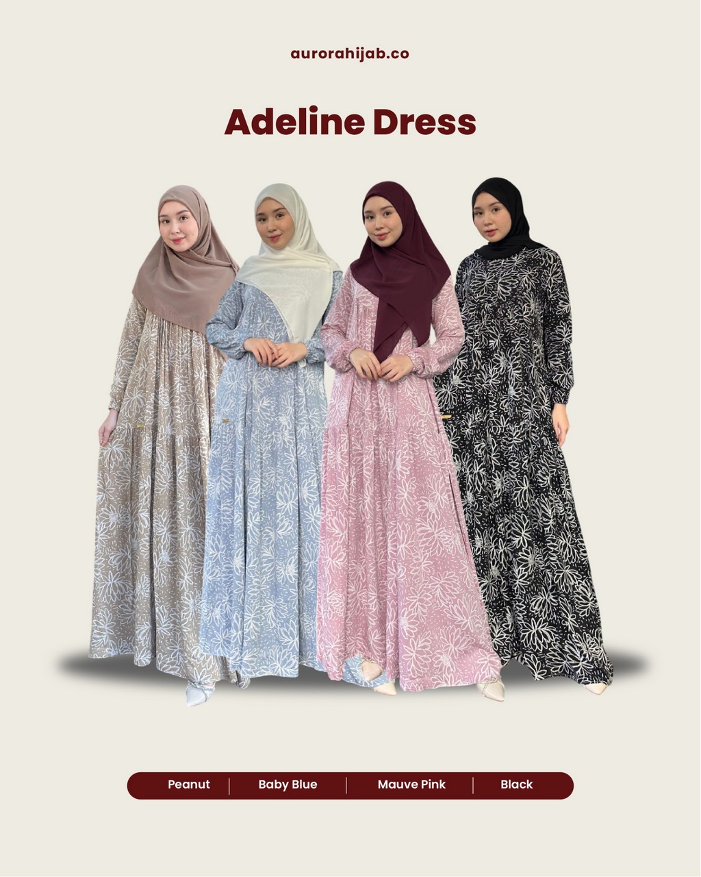 pilihan warna adeline dress