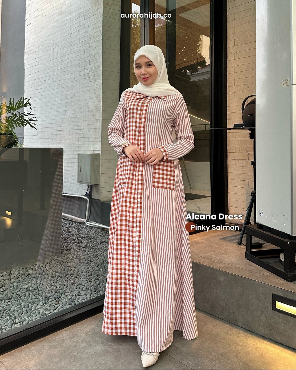 Aleana Dress Pinky Salmon