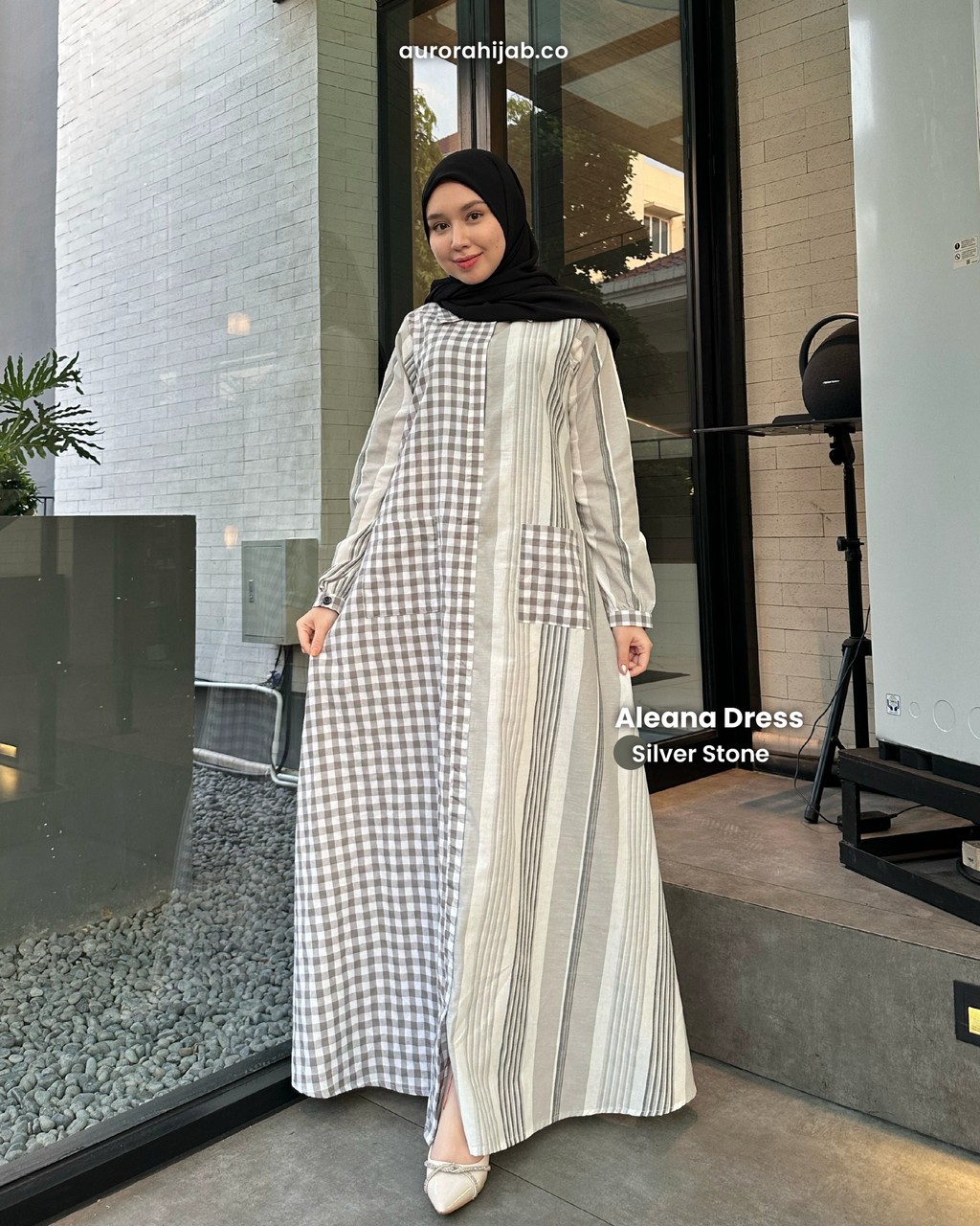 Aleana Dress Silver Stone