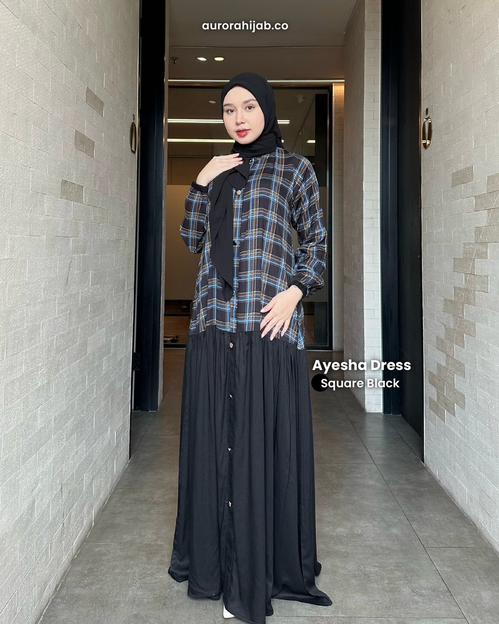 Ayesha Dress Square Black