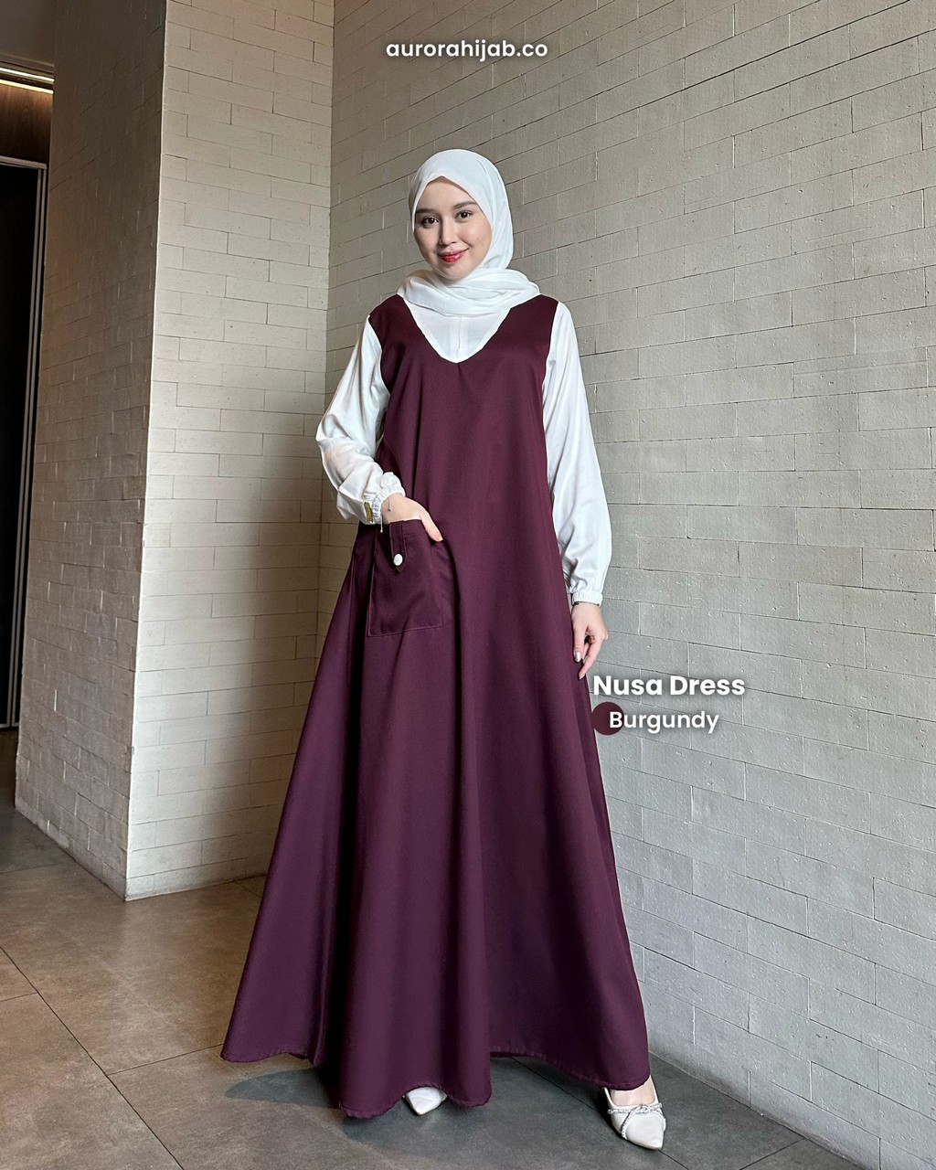 Nusa Dress Burgundy