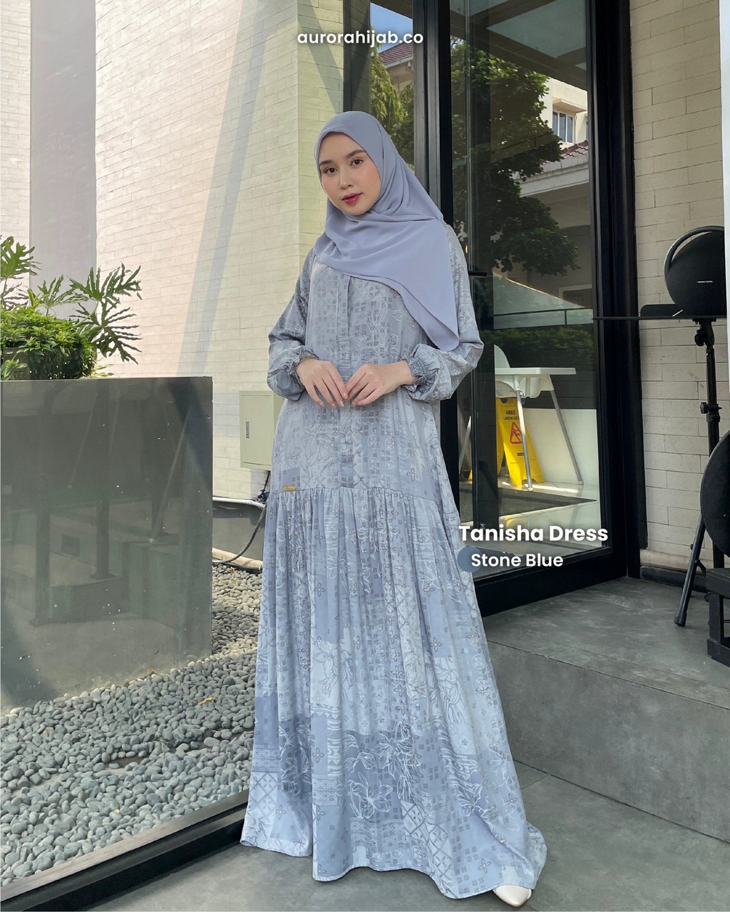 Tanisha Dress Stone Blue