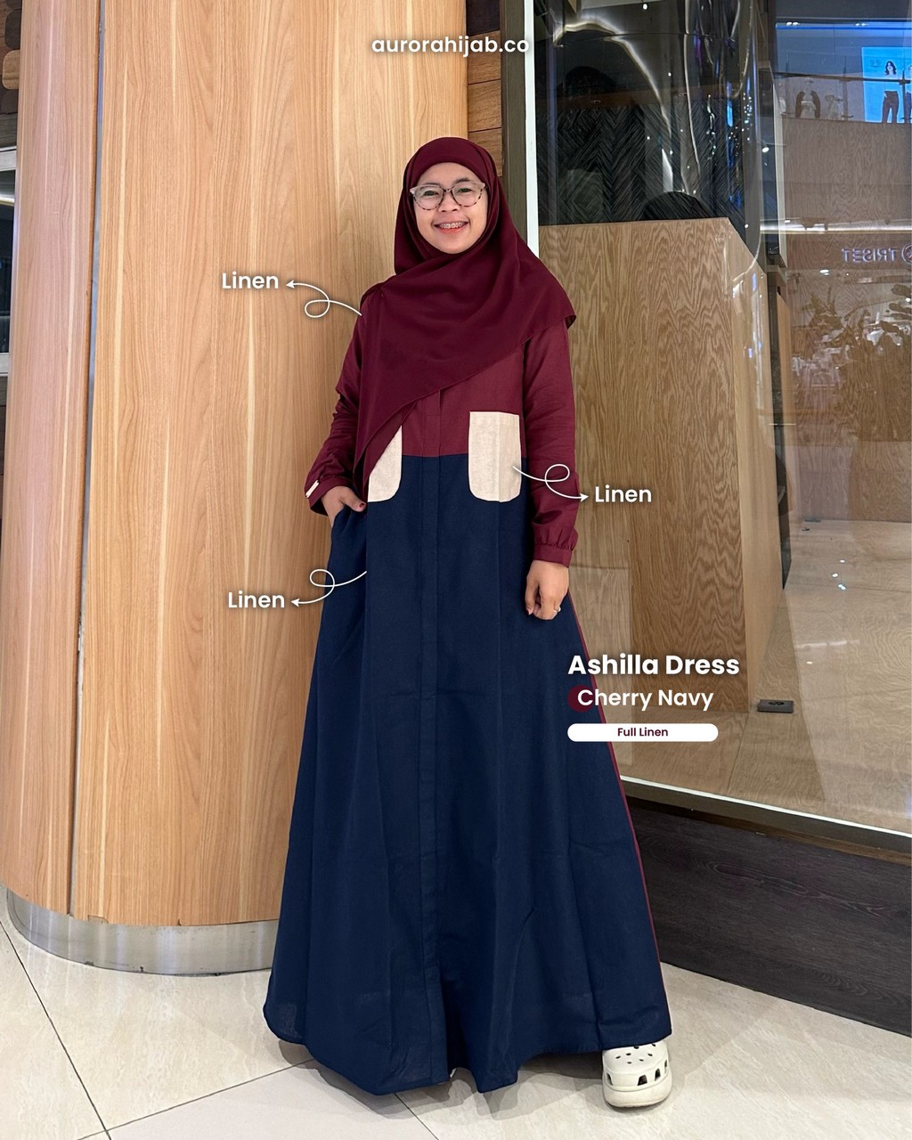 Ashilla Dress Cherry Navy