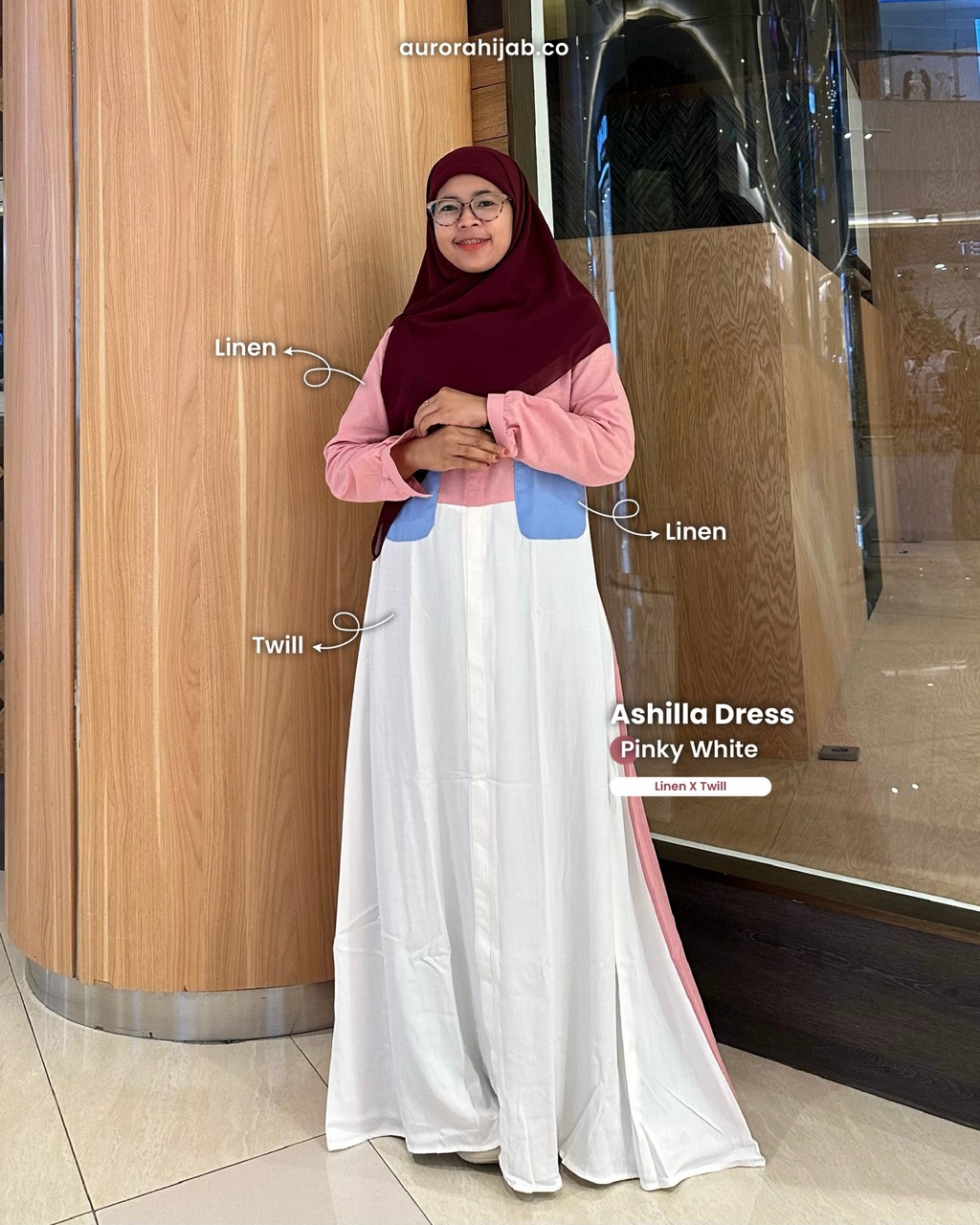 Ashilla Dress Pinky White