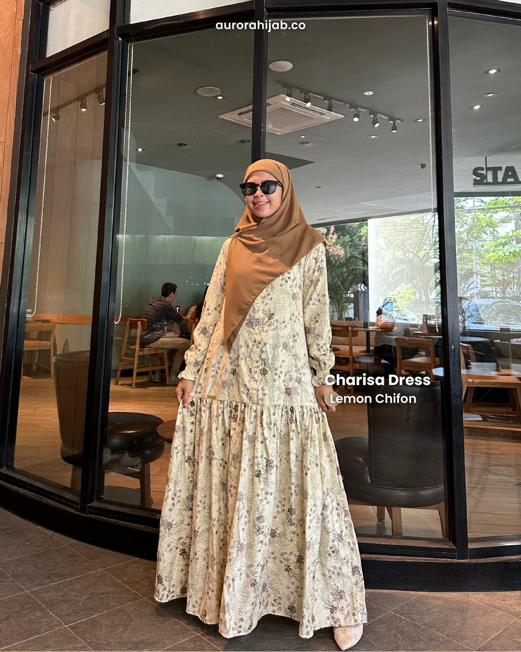 Charisa Dress Lemon Chilon