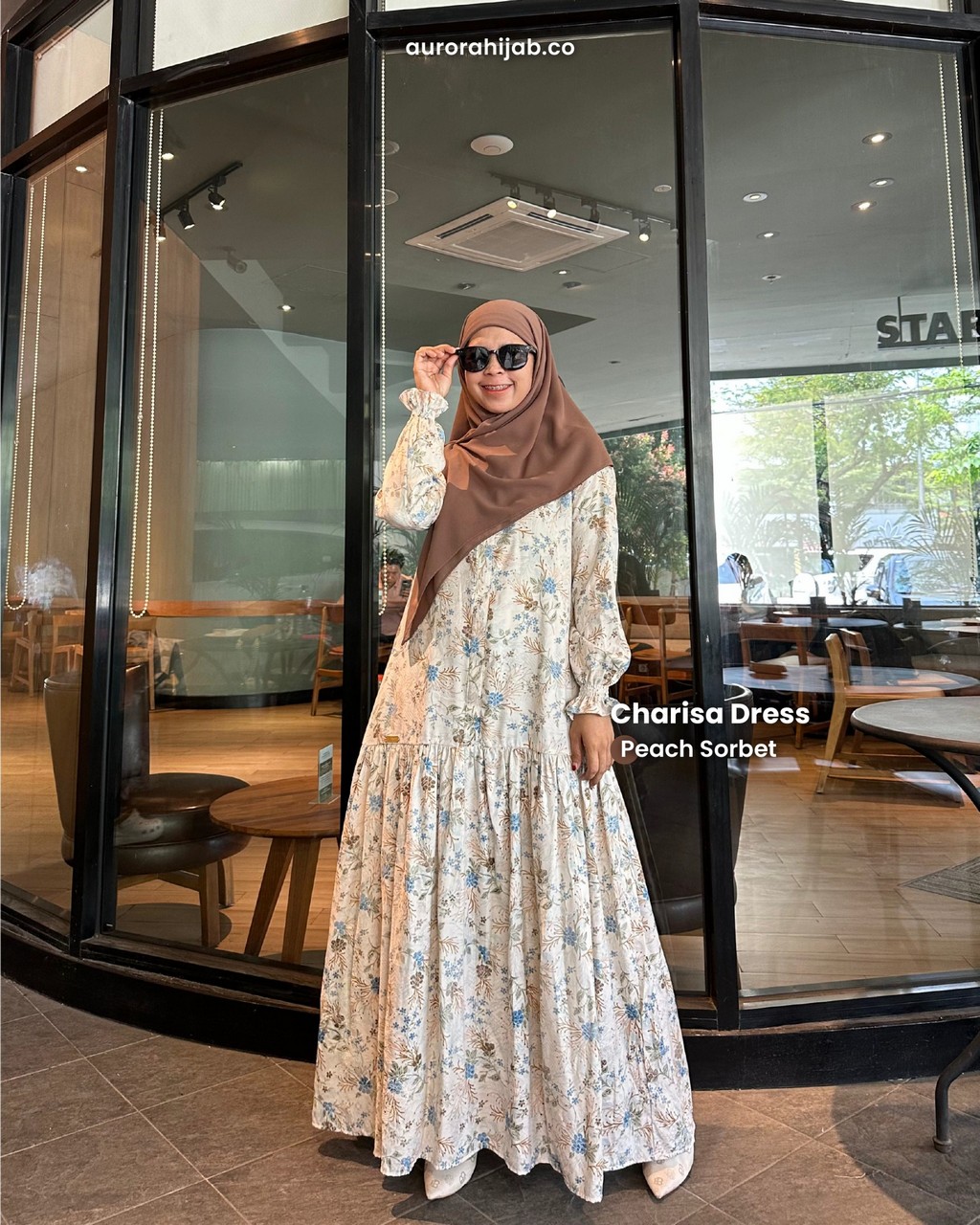 Charisa Dress Peach Sorbet