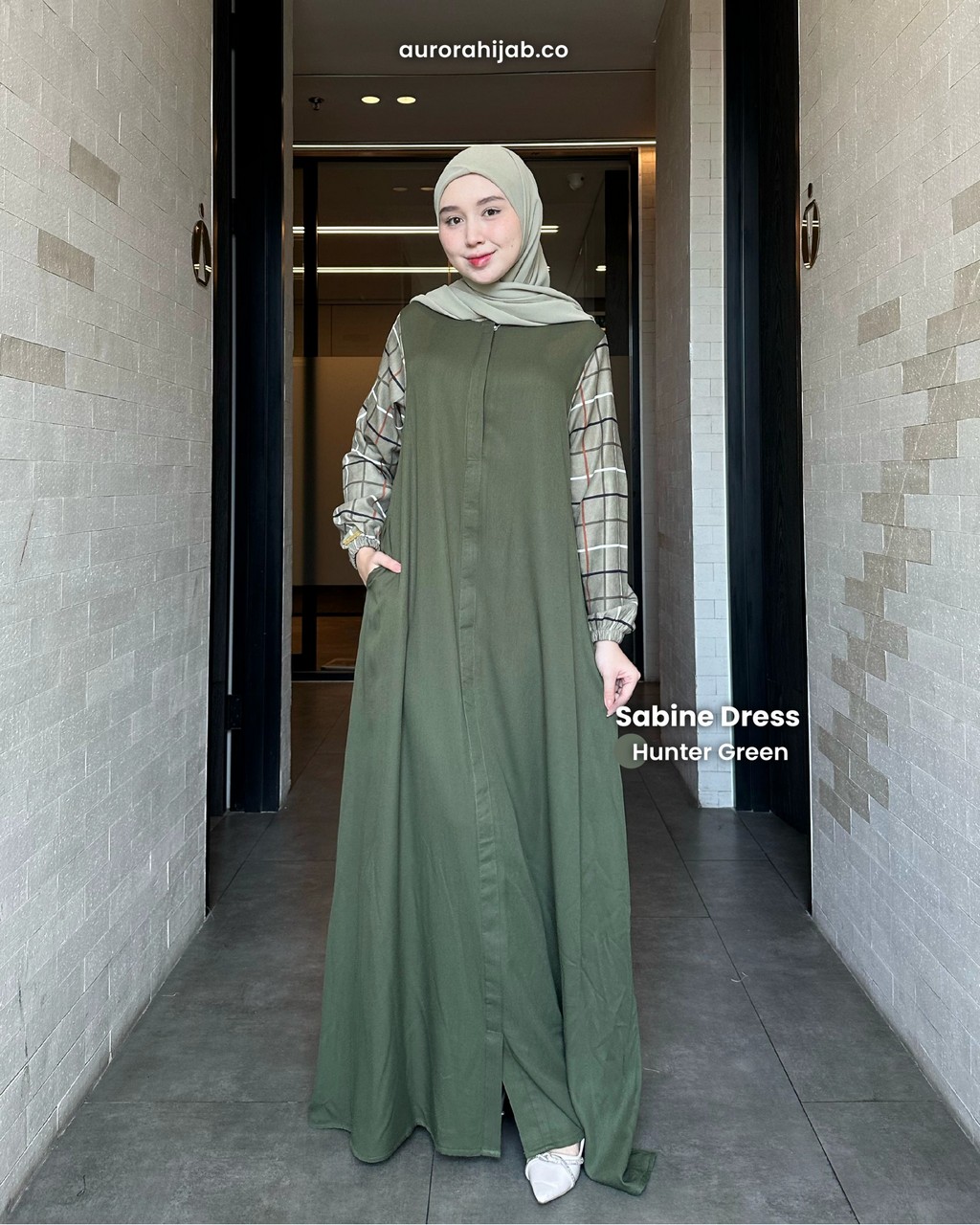 Sabine Dress Hunter Green