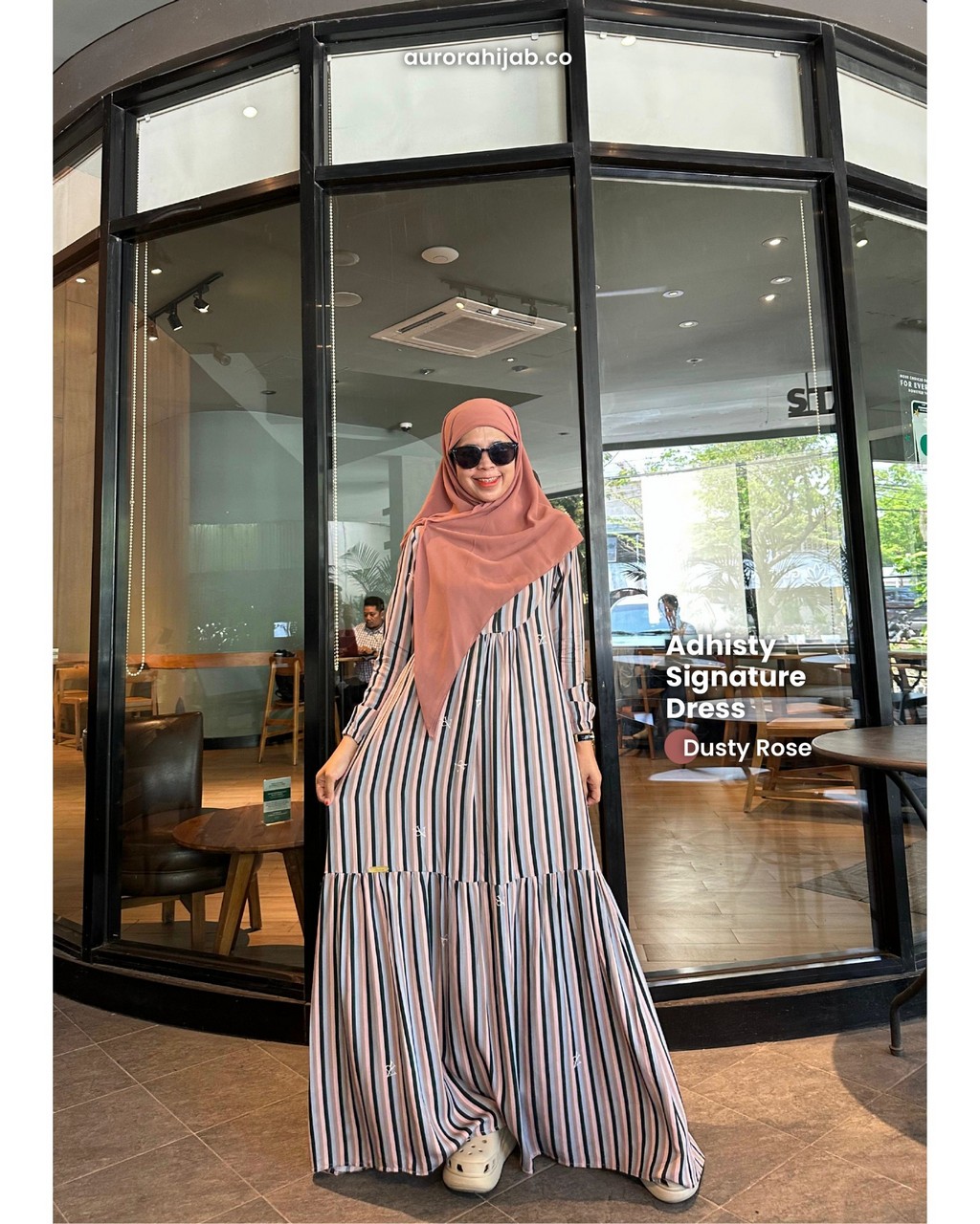 Adhisty Signature Dress Dusty Rose