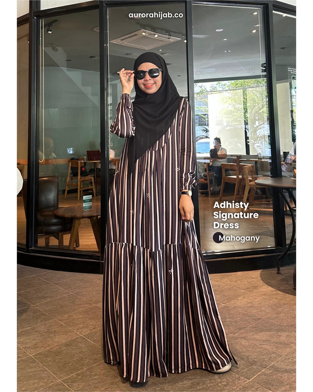 Adhisty Signature Dress Mahogany