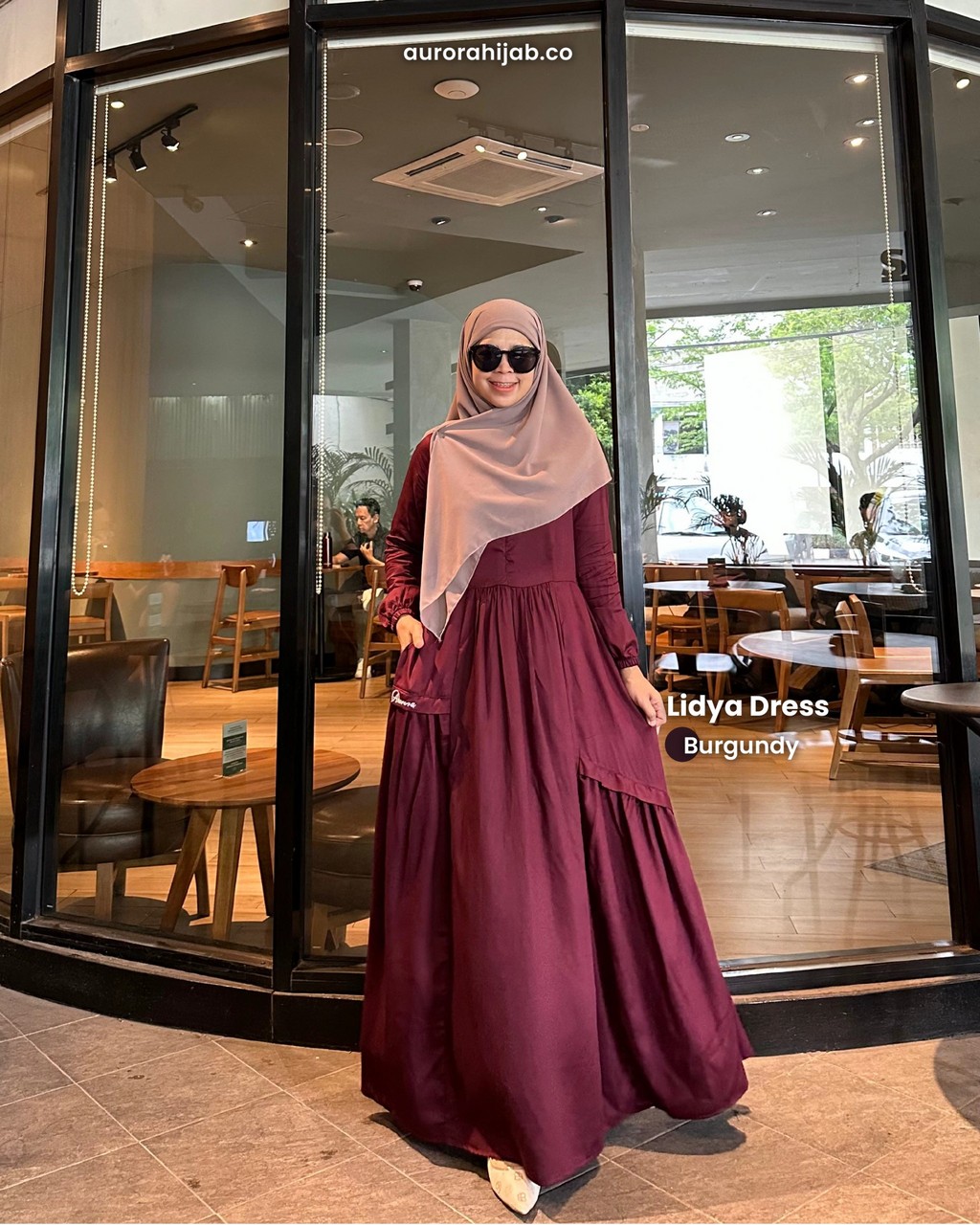 Lidya Dress Burgundy