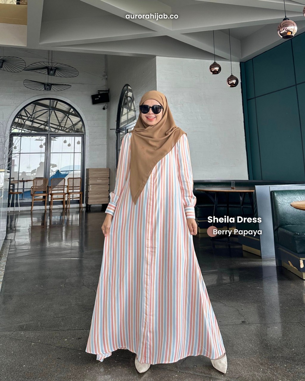 Sheila Dress Berry Papaya