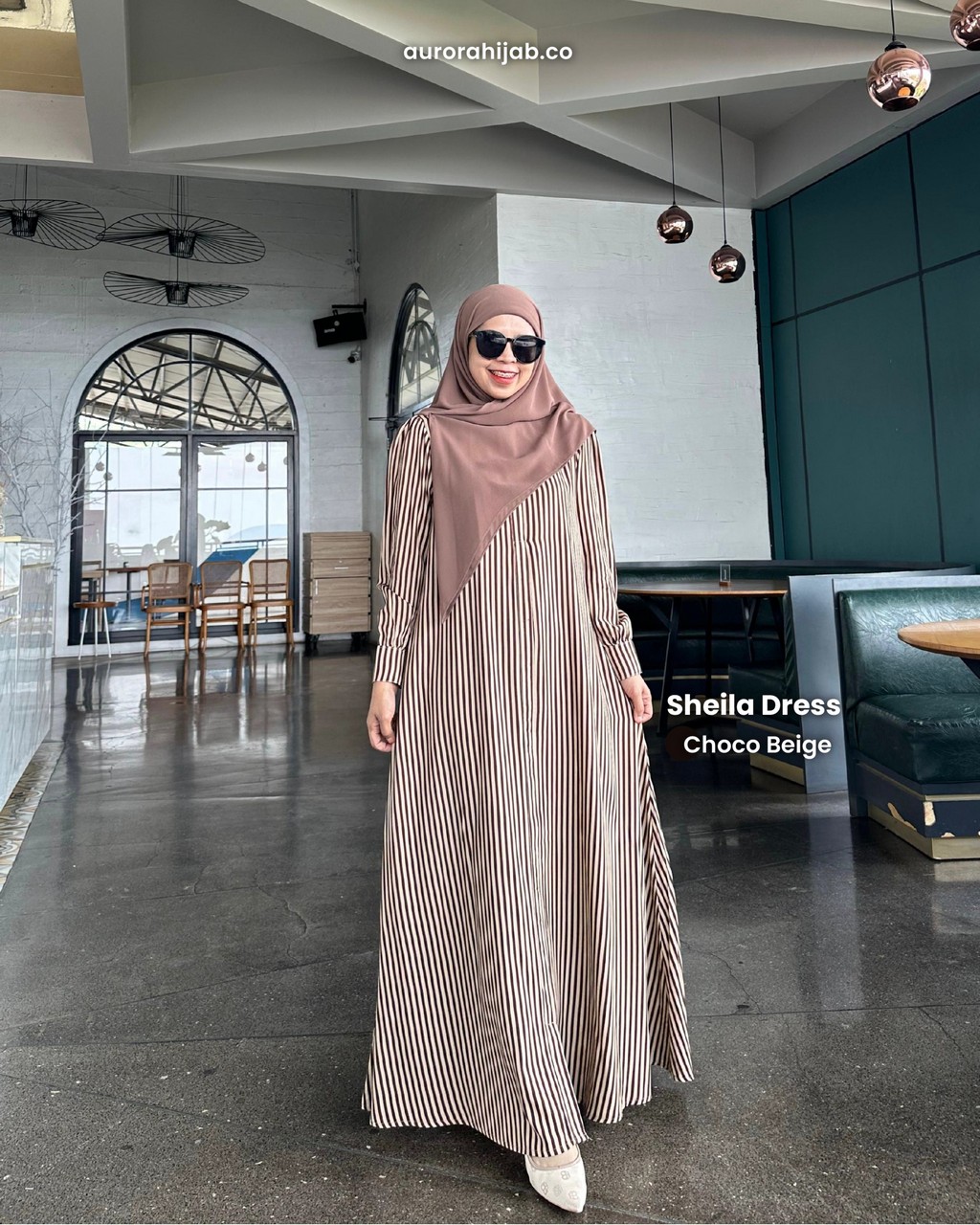 Sheila Dress Choco Beige