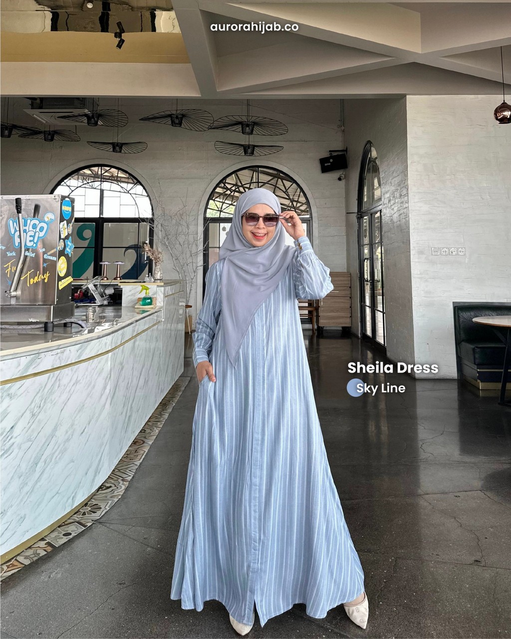 Sheila Dress Sky line