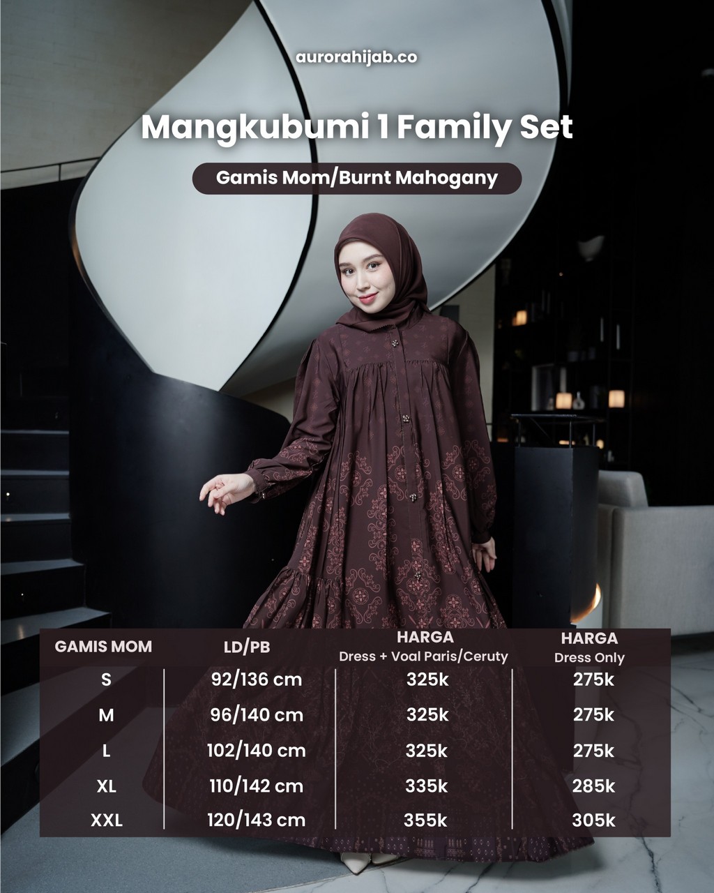 Ukuran Mangkubumi 1 gamis