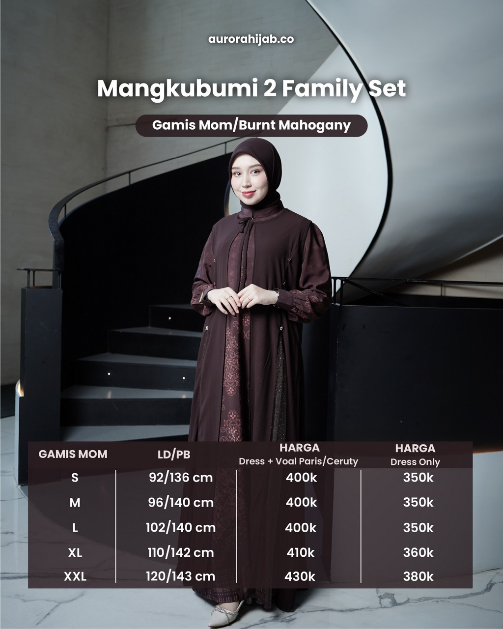 Ukuran Mangkubumi 2 gamis