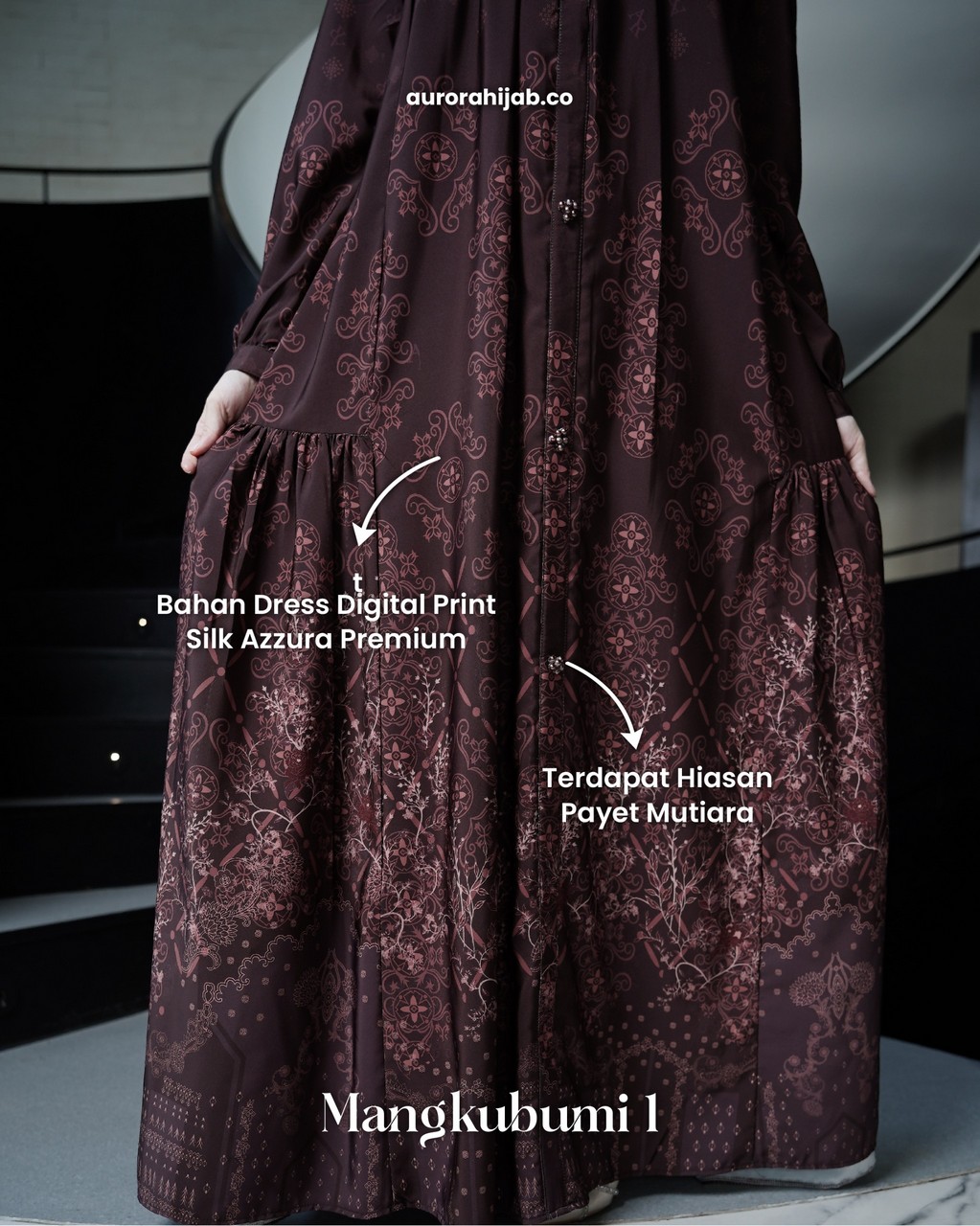 gamis mangkubumi 1 payet mutiara