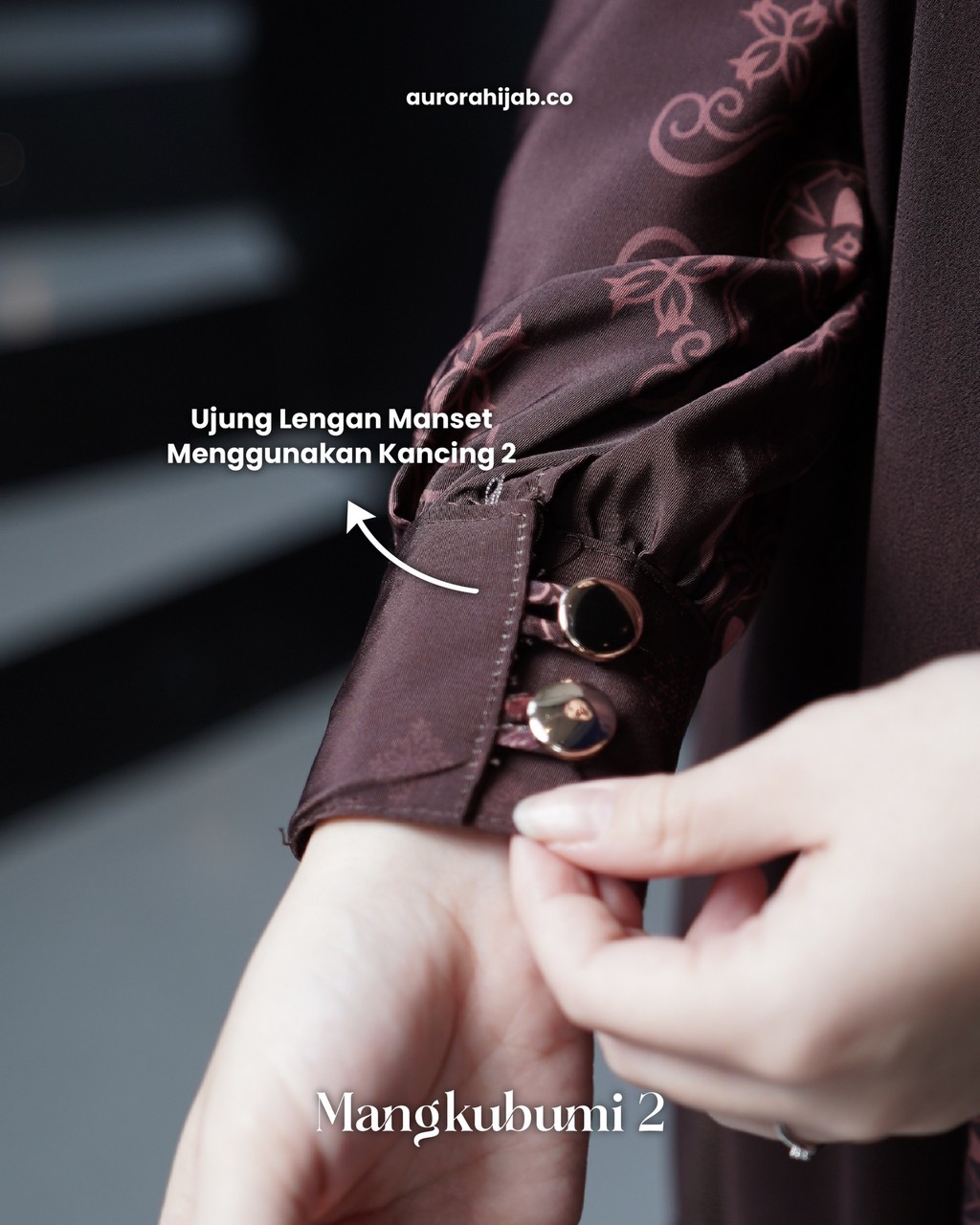 gamis mangkubumi 2 manset kancing