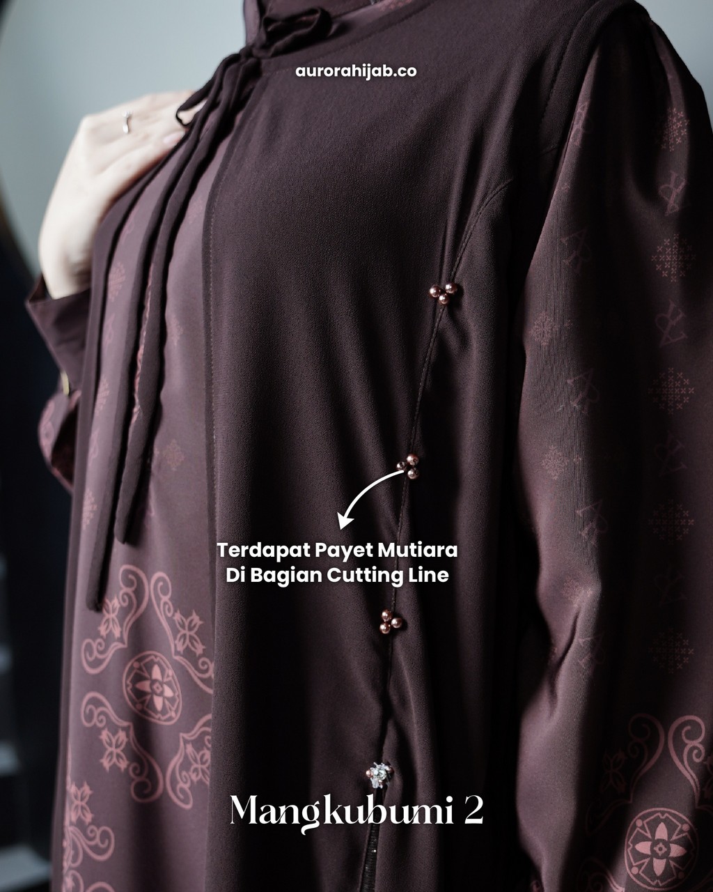 gamis mangkubumi 2 payet cutting line