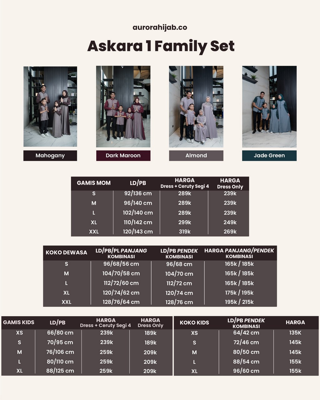 Ukuran Askara 1 Family Set