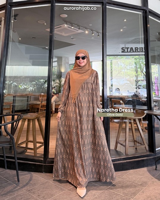 Naretha Dress Olive Gold