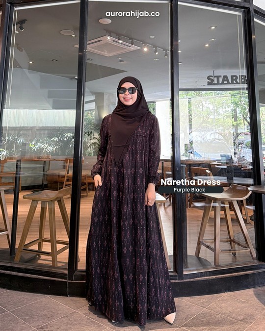Naretha Dress Purple Black
