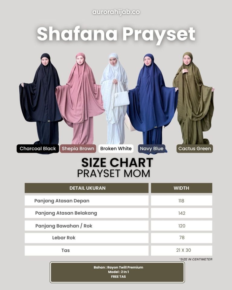 Ukuran Shafana Prayset