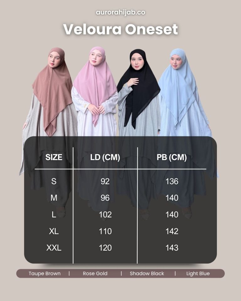 Ukuran Veloura Oneset