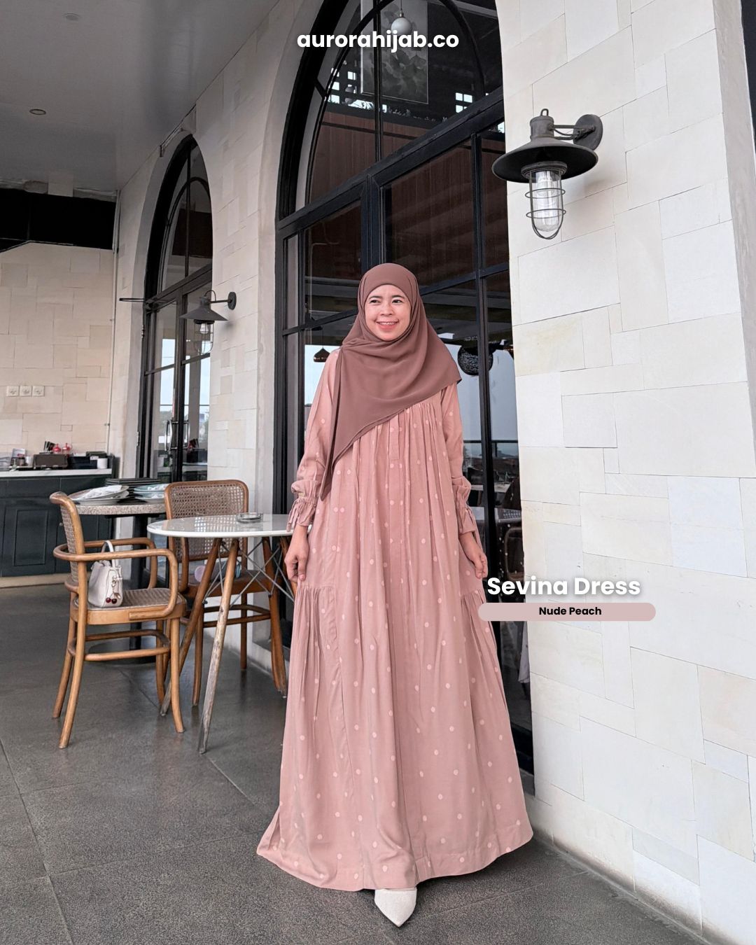 Sevina Dress Nude Peach
